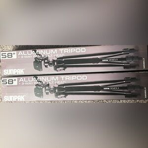 Two 58” Black Tripod with Tilt Head